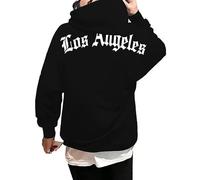 Cexiakong Sudadera con capucha para hombre con cuello redondo y manga larga para hombre L Los Ángel para hombre