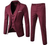 Cexiakong Traje de hombre de 3 piezas, talla grande, traje de boda Black Suits Regular Traje de verano para hombre, juego completo, ajustado, ligero, Sakko