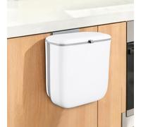 Cexovo Cubo Basura Colgante con Tapa 10L,Cubos de Basura Plegable Colgando Pequeño Cubo de Basura Cocina,cubo basura puerta fregadero con 2 formas colgar para puerta de armario de cocina,camping,Baño