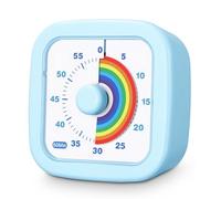 Cexovo Temporizador Visual Cuenta Regresiva de 60 Minutos Rainbow Temporizador Niños, Silencioso, Herramienta de Gestión del Tiempo para Niños y Adultos,para Aula Escuela Oficina Cocina (Azul)