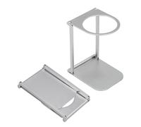 CeyKvo Estación de café plegable, soporte portátil para cafetera espresso y filtro de mano, soporte de altura ajustable para portafiltros, AeroPress, cafetera moka, hervidor, ahorra espacio y estable