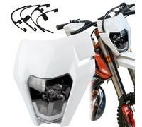 CeyKvo Faro de motocicleta LED principal para KTM EXC250 SX250 SXF250 EXC450 SX350 SXF450 EXC525 640LC4 125cc EnSupermoto Offroad Dirt Bike (blanco)