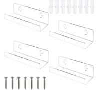 Ceyoll 4 Piezas Soporte Vinilos Pared， Estante De Vinlo,Sopore De Vinio De Pare，Sopore De Pared Para Discos De Vinio,Para Colocar Carpetas, áLbumes De Fotos Y Colecciones.