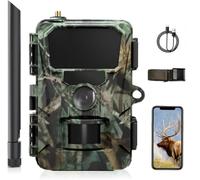 CEYOMUR 4G LTE Cámara Caza con Tarjeta Sim, 2K 48MP Visión Nocturna Activación por Movimiento Control App, Camara Fototrampeo con Disparo de 0,2s, Almacenamiento en La Nube/TF, Impermeable IP66