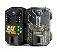 CEYOMUR Camara de Caza, 4K HD Camara Fototrampeo con Tiempo de Disparo de 0,1s y 38pcs IR Leds, Impermeable IP66 para Observación de Vida Silvestre y Monitoreo