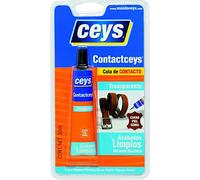 Ceys - Cola de contacto transparente - Acabados limpios - Pegamento para cuero, piel y goma - 30ML