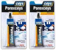 Ceys - Adhesivo especial para corcho - Especial Poliestireno expandido - Rápido y transparente - 70 ML (Paquete de 2)