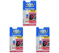 Ceys - Adhesivo fijatornillos - Sellador anaeróbico - Resiste golpe y vibraciones - Blister - 6 GR (Paquete de 3)
