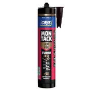 ceys Adhesivo montack Turbo Pro. 450 ml. Resina sintética, Cartucho, Claro, Agarrador inmediato, Plástico, Poliuretano, Montaje en interiores y exteriores, Manualidades