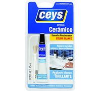 Ceys - Adhesivo restaurador cerámico - Esmalte restaurador - Lavavos, bañeras, electrodomésticos, porcelanas - Color blanco, brillante