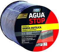 CEYS Banda butílica Agua Stop – impermeable autoadhesiva alta resistencia gris 15 cm x 10 m