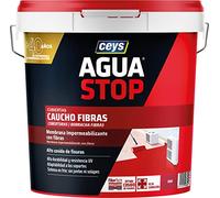 Ceys - Agua Stop Caucho acrílico con fibras - Para impermeabilizar y reparar filtraciones - 20 KG