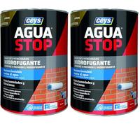 Ceys - Agua Stop Hidrofugante con Antimoho - Hidrofugante líquido incoloro - 5L (Paquete de 2)