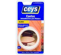 ceys - Canto autoadhesivo blanco - Fácil aplicación - Resistente al agua - 5 M