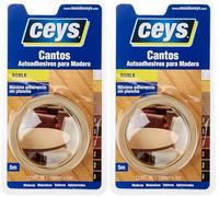 ceys - Canto autoadhesivo Roble - Fácil aplicación - Resistente al agua - 5 M (Paquete de 2)
