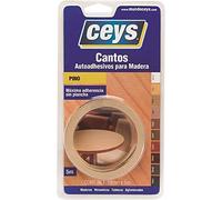Ceys - Cantos autoadhesivos para madera - Máxima adherencia sin plancha - Color Pino - 19mm x 5m