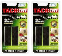 Ceys - Cinta crick - Alta resistencia - Negro - 4 Tiras 7 CM X 25 MM (Paquete de 2)