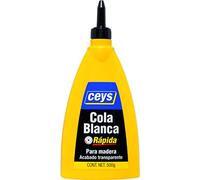 Ceys – Cola blanca rápida para madera – Acabado transparente – 500 g