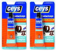 Ceys - ContactCeys Transparente - Formato blister 70 ml - Super resistente al calor y humedad - Pegado de piel (Paquete de 2)