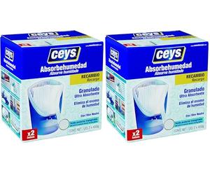 Ceys - HUMIBOX - Antihumedad - Elimina el exceso de humedad - Recambio - 450 G (Paquete de 2)