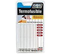 CEYS Pegamento termofusible en barras translúcido – Pega, sella y rellena – 11 barras
