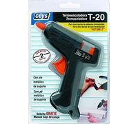 CEYS – Pistola termoencoladora para mini barras de pegamento – Boquilla antigoteo – Incluye 2 barras