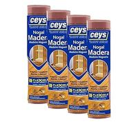 Ceys - Sellador acrílico madera Nogal - Seca rápido - No se agrieta - Cartucho 280 ML (Paquete de 4)