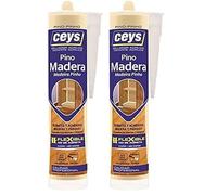 Ceys - Sellador acrílico madera Pino - Seca rápido - No se agrieta - Cartucho 280 ML (Paquete de 2)