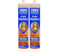 Ceys - Sellador acrílico madera Roble - Seca rápido - No se agrieta - Cartucho 280 ML (Paquete de 2)