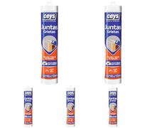 Ceys - Sellador para Juntas y grietas - Color Blanco - Sella y repara - 280ML (Paquete de 5)