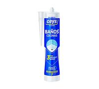 Ceys - Silicona baños y cocinas - Antimoho - Color blanco - 280ML