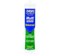 Ceys - Silicona multiusos - Sellador de juntas universal para todo tipo de materiales - Cartucho negro
