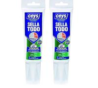 Ceys - Silicona sellatodo - Máxima resistencia y durabilidad - Sella todo tipo de materiales - 125ML (Paquete de 2)