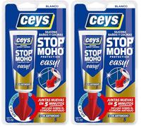 Ceys - Silicona Stop moho easy - Para Juntas - 100% impermeable (el embalaje puede variar) (Paquete de 2)