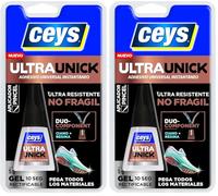 Ceys - Ultraunick - Adhesivo universal instantáneo - Poder extremo - 5 G (Paquete de 2)