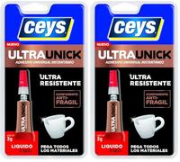 Ceys - Ultraunick - Adhesivo universal instantáneo - Poder Inmediato - 3 G (Paquete de 2)