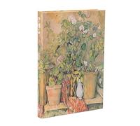 Cezanne’s Terracotta Pots and Flowers Midi Unlined Hardback Journal (Elastic Band Closure)