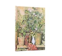 Cezanne's Terracotta Pots and Flowers Midi Address Book (Elastic Band Closure)