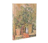 Cezanne's Terracotta Pots and Flowers Ultra Unlined Hardback Journal (Elastic Band Closure)