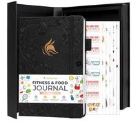 CF Fitness and Food Journal Premium (negro, A5 (5.8 x 8.3 pulgadas)