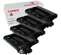 CF237A - 37A Pack 4 Cartuchos de Toner Negro Compatible con HP CF237A (37A) para HP LaserJet Enterprise Flow MFP M631 M632 M607 M608 M609
