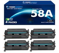 CF258A 58A - Cartucho de tóner negro M428fdw M404n compatible con HP 58A CF258A 58X CF258X para HP LaserJet Pro MFP M428fdn M428dw Pro M404n M404dn M404dw M404 tinta de impresora con chip, paquete de