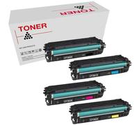 CF360X Pack 4 Cartuchos de Toner Compatible con HP CF360X CF361X CF362X CF363X (508X) para Color LaserJet Enterprise M552, M553, M577