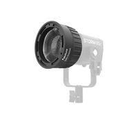 CF4 Fresnel para Storm 80c - Fresnel compacto de 4 pulgadas con soporte Mini ProLock, amplificador de luz de 5,5x, ángulo de haz ajustable de 15° a 40°, caída de luz suave, incluye bolsa de transporte