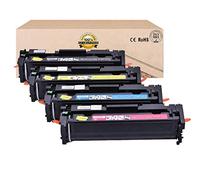CF400A 201A Colores Sustitución De Cartuchos De Tóner para HPCF400A CF401A CF402A CF403A Tóner del Cartucho De Tinta para HP Color Laserjet Pro M252dn 252N 277N M277dw / M274n,4colorset