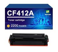 CF410A CF411A CF412A CF413A Cartucho De Tóner Compatible para HP Color LaserJet Pro MFP M477fdw M477fnw M452dn M452nw M452dw, Páginas 2300/ 2200,Yellow-1 Pack