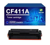 CF410A CF411A CF412A CF413A Cartucho De Tóner Compatible para HP Color LaserJet Pro MFP M477fdw M477fnw M452dn M452nw M452dw, Páginas 2300/ 2200,Cyan-1 Pack