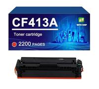 CF410A CF411A CF412A CF413A Cartucho De Tóner Compatible para HP Color LaserJet Pro MFP M477fdw M477fnw M452dn M452nw M452dw, Páginas 2300/ 2200,Magenta-1 Pack