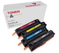 CF530A - 205A pack 4 cartuchos de toner compatible con HP CF530A CF531A CF532A CF533A (205A) para Color LaserJet Pro MFP M180, M181 M154