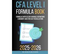 CFA level I Formula Book (2025 CFA All levels program curriculum Short Notes Box Set)